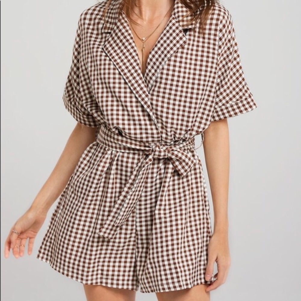 STORETS Nicole Checked Jumpsuit